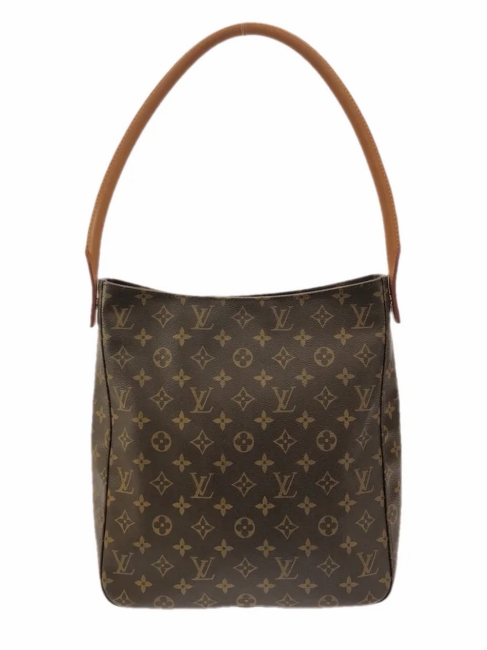 Louis Vuitton Monogram Hobo Shoulder Bag in Brown and Tan